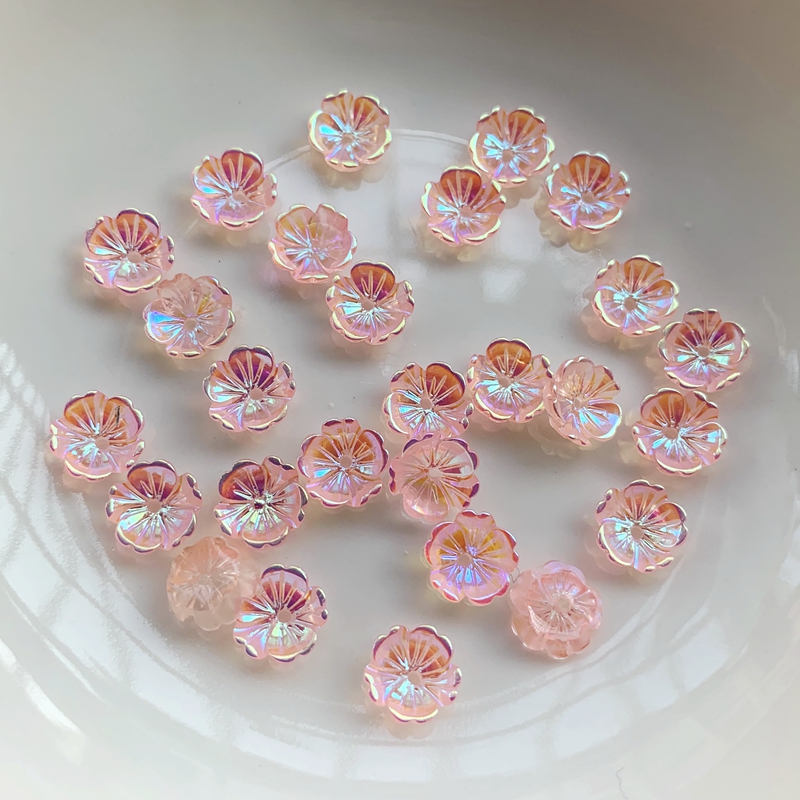 Resin Art Earrings Design - Pendientes de flores de 8mm, accesorios