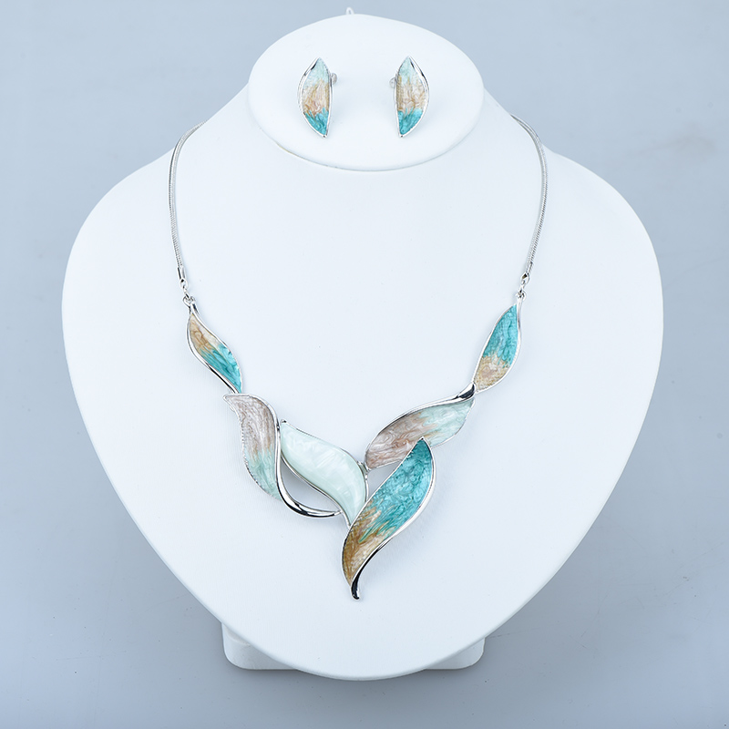 Resin Art Earrings Design - ICEYY-Collar de resina con forma de