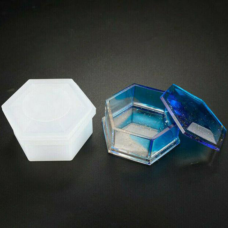 Resin Art Heat Gun - Molde de Silicona Hexagonal para Caja