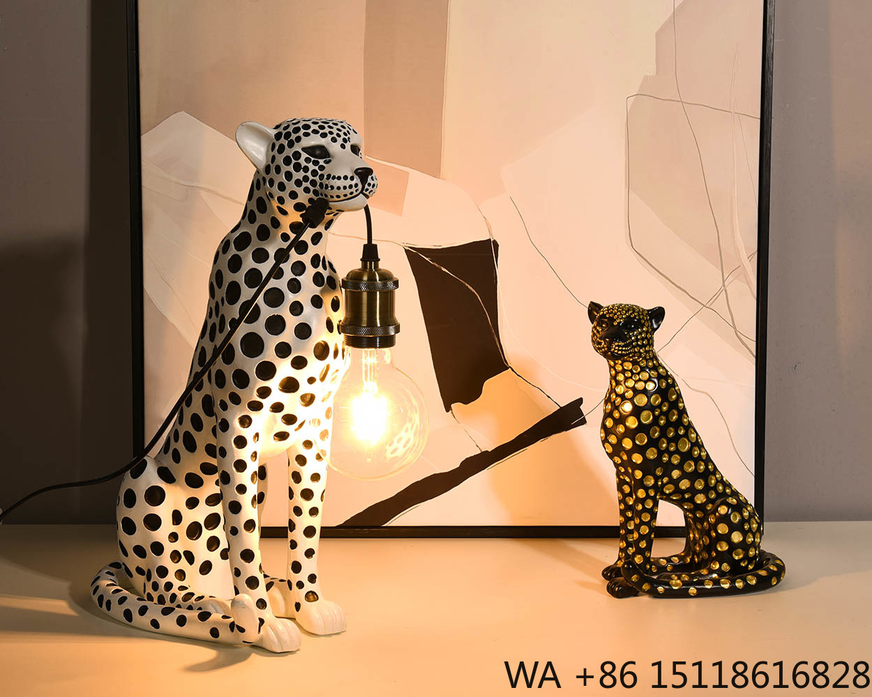 Escultura de Resina de Leopard - Resin Art Table reseña y precio